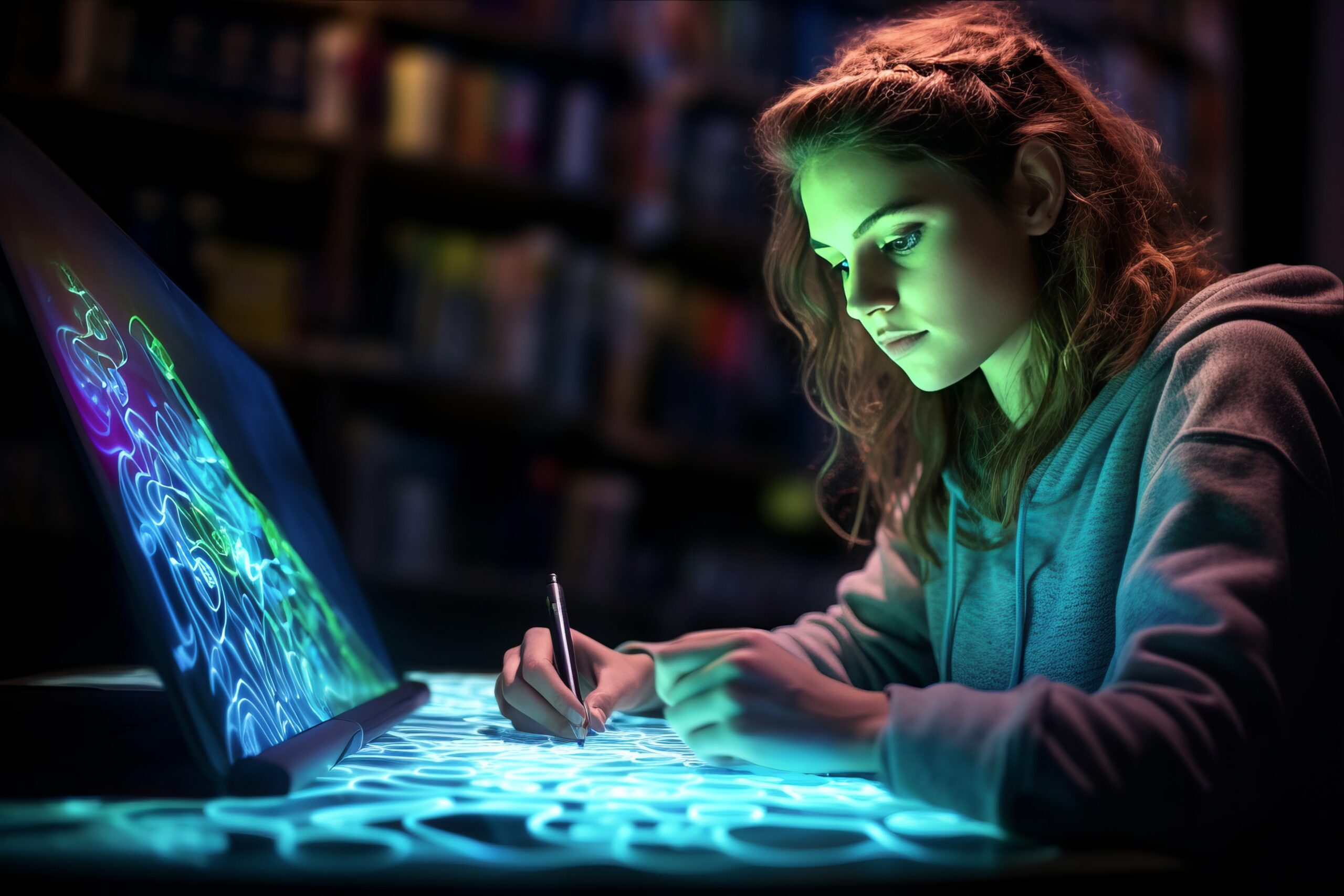 girl-is-writing-laptop-with-green-light-it Gyors tanulás