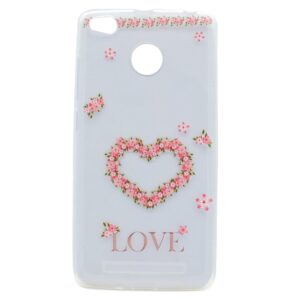 Xiaomi Redmi 4X Θήκη Σιλικόνης Καρδούλα Από Λουλούδια Silicone Case