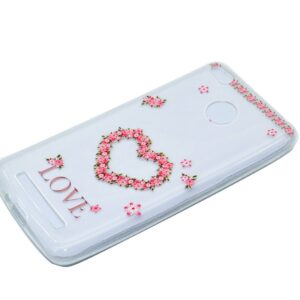 Xiaomi Redmi 4X Θήκη Σιλικόνης Καρδούλα Από Λουλούδια Silicone Case