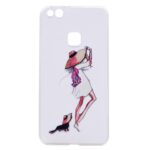 Huawei P10 Lite Διάφανη Θήκη Σιλικόνης Με Σχέδιο Silicone Case Girl With Pet