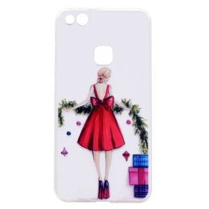 Huawei P10 Lite Διάφανη Θήκη Σιλικόνης Με Σχέδιο Silicone Case Holiday Girl