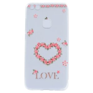 Huawei P10 Lite Θήκη Σιλικόνης Καρδούλα Με Λουλούδια Silicone Case