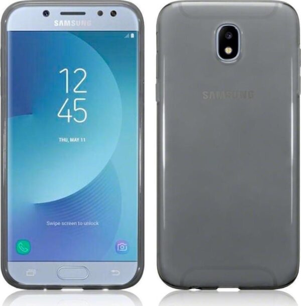Samsung Galaxy J7 2017 Θήκη Σιλικόνης Φιμέ Silicone Case Ultra Slim 0.3 mm Smoked
