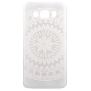 Samsung Galaxy J7 2016 Θήκη Σιλικόνης Λευκό Λουλούδι Silicone Case White Sunflower