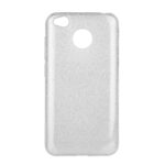 Xiaomi Redmi 4X Θήκη Forcell SHINING Με Στρας Ασημί Σιλικόνης Forcell Case Silver