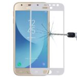 Samsung Galaxy J3 2017 FULL Screen Λευκό Προστατευτικό Τζαμάκι Tempered Glass White HAWEEL