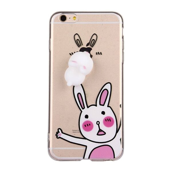 iPhone SE 2022 / SE 2020 / 8 / 7 Θήκη Σιλικόνης Χαρούμενο Κουνελάκι TPU Squeeze Slicone Case