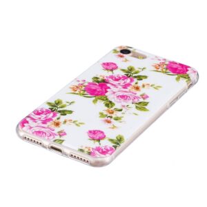 iPhone SE 2022 / SE 2020 / 8 / 7 Θήκη Σιλικόνης Ροζ Τριαντάφυλλα Silicone Case