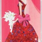 iPhone SE 2022 / SE 2020 / 8 / 7 Θήκη Σιλικόνης Κυρία Με Κινούμενη Χρυσοσκονη Κόκκινη Silicone Case Lady Glitter Red