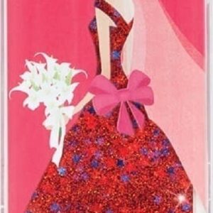 iPhone SE 2022 / SE 2020 / 8 / 7 Θήκη Σιλικόνης Κυρία Με Κινούμενη Χρυσοσκονη Κόκκινη Silicone Case Lady Glitter Red