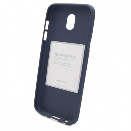 Samsung Galaxy J7 2017 Goospery Soft Feeling Θήκη Σιλικόνης Σκούρο Μπλε Silicone Case Midnight Blue