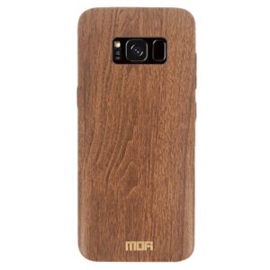 Samsung Galaxy S8+ Plus Mofi Θήκη Σκούρο Καφέ TPU Leather Wood Case Dark Brown