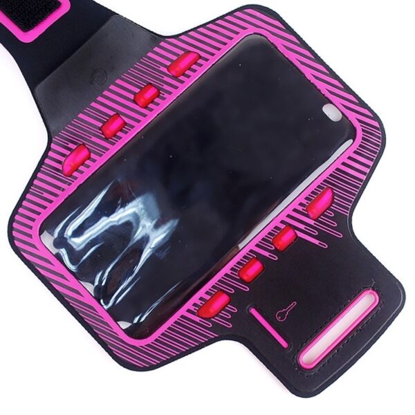 Armband Case Εώς 5,5'' Colorful Sport Με Φωτισμό Led Ροζ Armband Case with LED Lighting