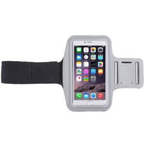 Sport Armband Εως 5.5'' Με Θέση Για Κλειδιά Και HandsFree Case with Earphone Hole and Key Γκρι