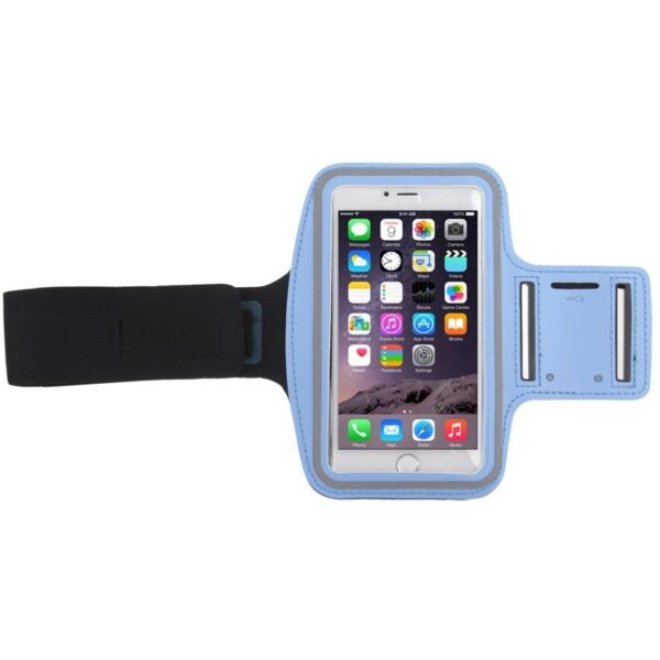 Sport Armband Εως 5.5'' Με Θέση Για Κλειδιά Και HandsFree Case with Earphone Hole and Key Μπλε