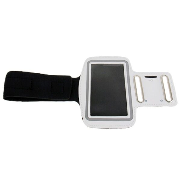 Sport Armband Εως 5.2'' Με Θέση Για Κλειδιά Και HandsFree Case with Earphone Hole and Key Λευκό