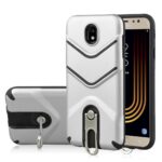 Samsung Galaxy J7 2017 Σκληρή Θήκη Σιλικόνης Shockproof Case With Holder Silver