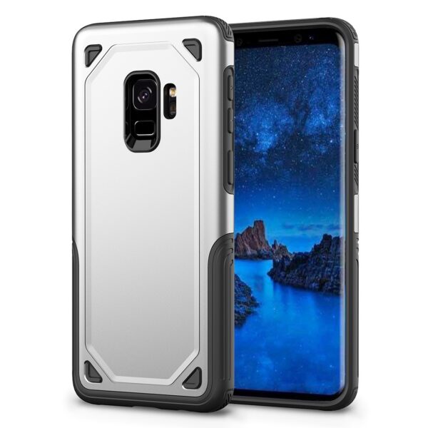 Samsung Galaxy J6 2018 Σκληρή Θήκη Σιλικόνης Shockproof Rugged Armor Hard Case Silver