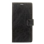 iPhone XS Max Θήκη Βιβλίο Μαύρο Retro Crazy Horse Texture Horizontal Flip Leather Case with Holder & Card