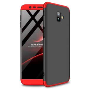 Samsung Galaxy J6 Plus GKK Full Coverage Protective Σκληρή Θήκη Μαύρο Κόκκινο Hard Case Black - Red