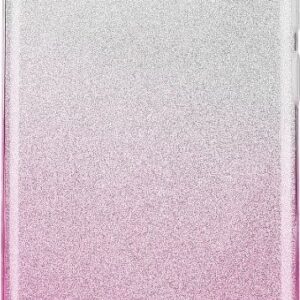 Samsung Galaxy S10e Θήκη Σιλικόνης Ombre Ασημί με Ροζ Silicone Case Pink