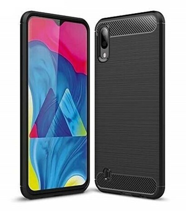 Forcell Samsung Galaxy M10 / A10 Brushed Carbon Θήκη Σιλικόνης - Black
