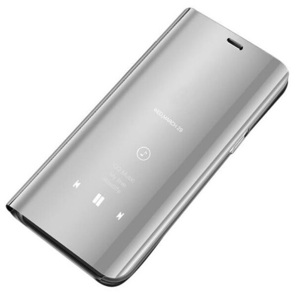 Tel1 Samsung Galaxy A40 Clear View Stand Θήκη Βιβλίο - Silver Tel1 Samsung Galaxy A40 Clear View Stand Θήκη Βιβλίο - Silver