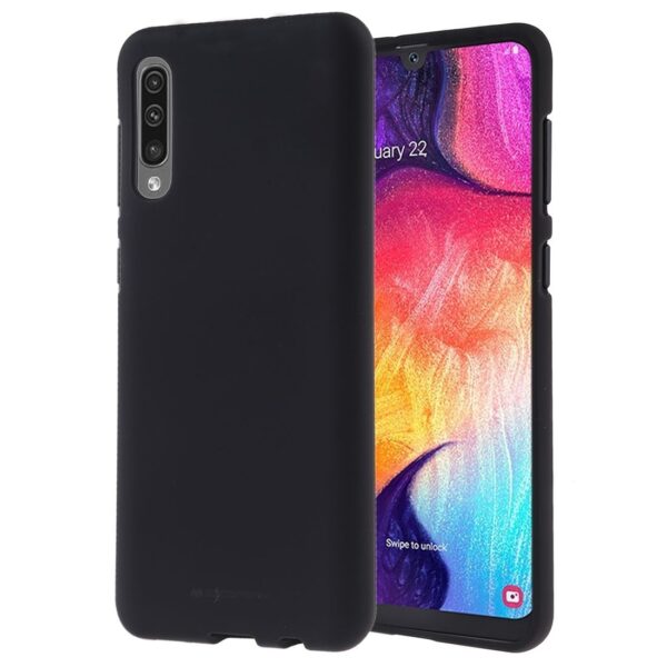 Θήκη Samsung Galaxy A50 / A30s Σιλικόνης Μαύρη Goospery Soft Feeling Silicone Case Black (8809661786573)