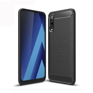 Samsung Galaxy A70 Θήκη Armor Brushed Carbon Fiber Case Black