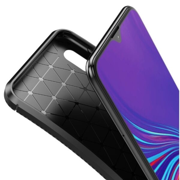 Samsung Galaxy M10 / A10 Θήκη Σιλικόνης Μαύρο Carbon Fiber Silicone Case Black
