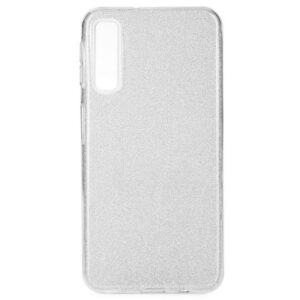 Samsung Galaxy A70 Θήκη Σιλικόνης Ασημί Shining Silicone Case Silver