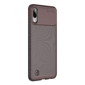 Samsung Galaxy M10 / A10 Θήκη Σιλικόνης Καφέ Carbon Fiber Silicone Case Brown