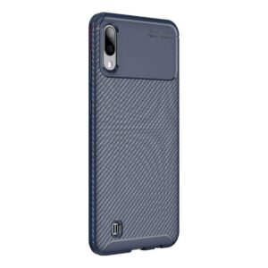 Samsung Galaxy M10 / A10 Θήκη Σιλικόνης Μπλε Carbon Fiber Silicone Case Blue