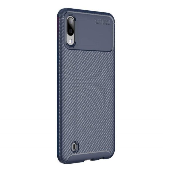 Samsung Galaxy M10 / A10 Θήκη Σιλικόνης Μπλε Carbon Fiber Silicone Case Blue