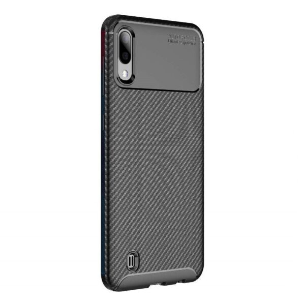 Samsung Galaxy M10 / A10 Θήκη Σιλικόνης Μαύρο Carbon Fiber Silicone Case Black