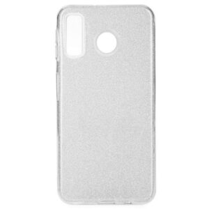 Samsung Galaxy M30 Θήκη Σιλικόνης Ασημί Shining Silicone Case Silver