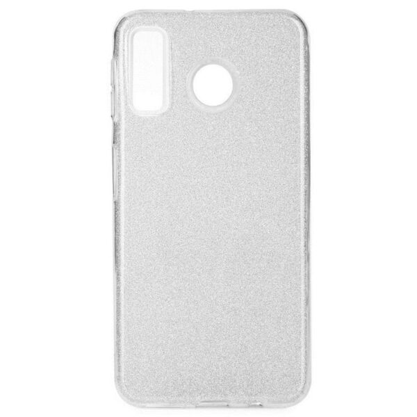 Samsung Galaxy M30 Θήκη Σιλικόνης Ασημί Shining Silicone Case Silver