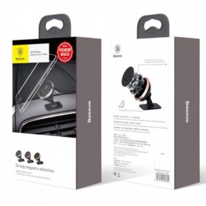 BASEUS Universal Μαγνητική Βάση Αυτ/του Ασημί 360-Degree Rotation Magnetic Car Phone Holder Silver (SUGENT-NT0S)
