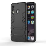 Samsung Galaxy A40 Σκληρή Θήκη Σιλικόνης Με Σταντ Shockproof Protective Case Silicone Case Black