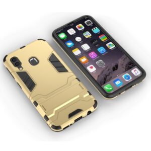 Σκληρή Θήκη Samsung Galaxy A40 Με Σταντ Χρυσή Shockproof Protective Case Gold