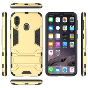 Σκληρή Θήκη Samsung Galaxy A40 Με Σταντ Χρυσή Shockproof Protective Case Gold