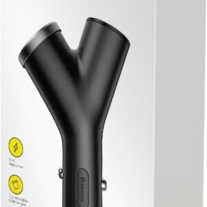 Baseus Φορτιστής Αυτοκινήτου Μαύρος Συνολικής Έντασης 3.4A με Θύρες: 2xUSB 1xΑναπτήρα CCALL-YX01