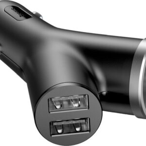 Baseus Φορτιστής Αυτοκινήτου Μαύρος Συνολικής Έντασης 3.4A με Θύρες: 2xUSB 1xΑναπτήρα CCALL-YX01