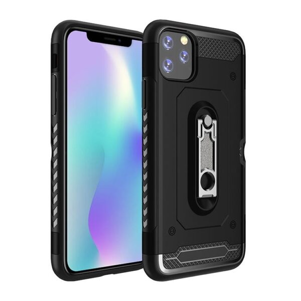 Θήκη iPhone 11 Pro Max Με Σταντ Hummer Armor With Holder Shockproof Protective Case Black