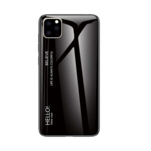 Θήκη iPhone 11 Pro Max Μαύρο Γυαλί Glass Case Black