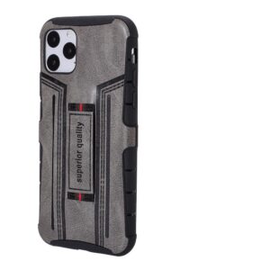 Θήκη iPhone 11 Pro Four-Corner Shockproof Paste Skin TPU Protective Case with Card Slots Grey