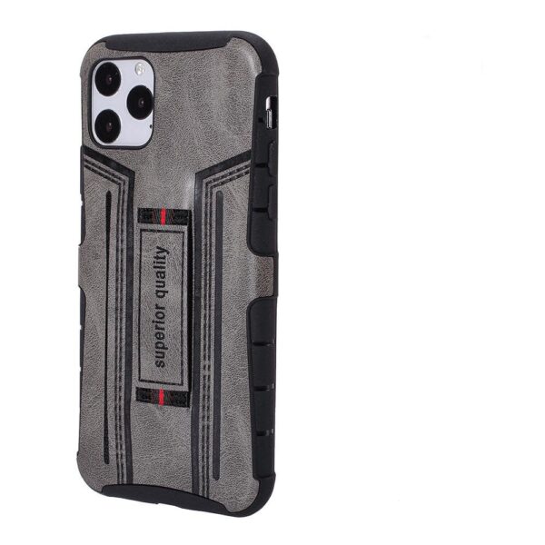 Θήκη iPhone 11 Four-Corner Shockproof Paste Skin TPU Protective Case with Card Slots Grey