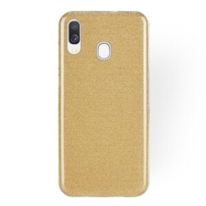 Forcell Samsung Galaxy A40 Glitter Θήκη Σιλικόνης - Gold