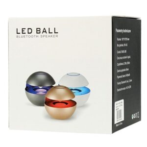 Led Ball Φορητό Ηχείο Bluetooth Gold
