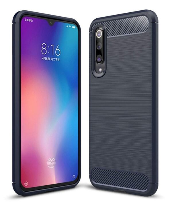 Forcell Xiaomi Mi 9 SE Brushed Carbon Θήκη Σιλικόνης - Blue
